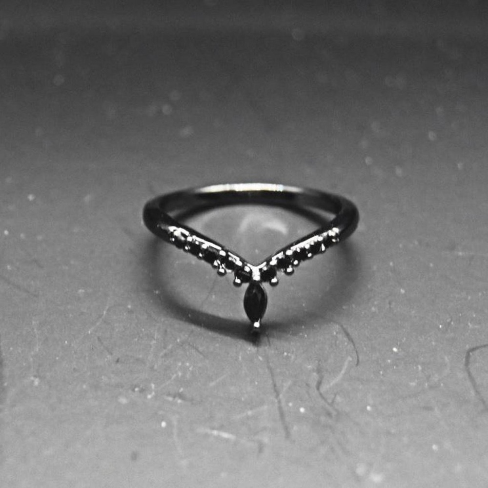 Gunmetal Chevron Ring